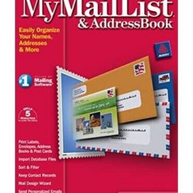 Avanquest MyMailList & AddressBook, Manage Mail List, contacts, personalized labels